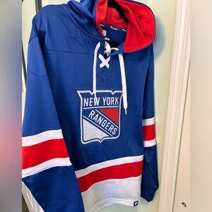 New York Rangers Blue Jersey Lundqvist Hoodie Sweater New Fanatics